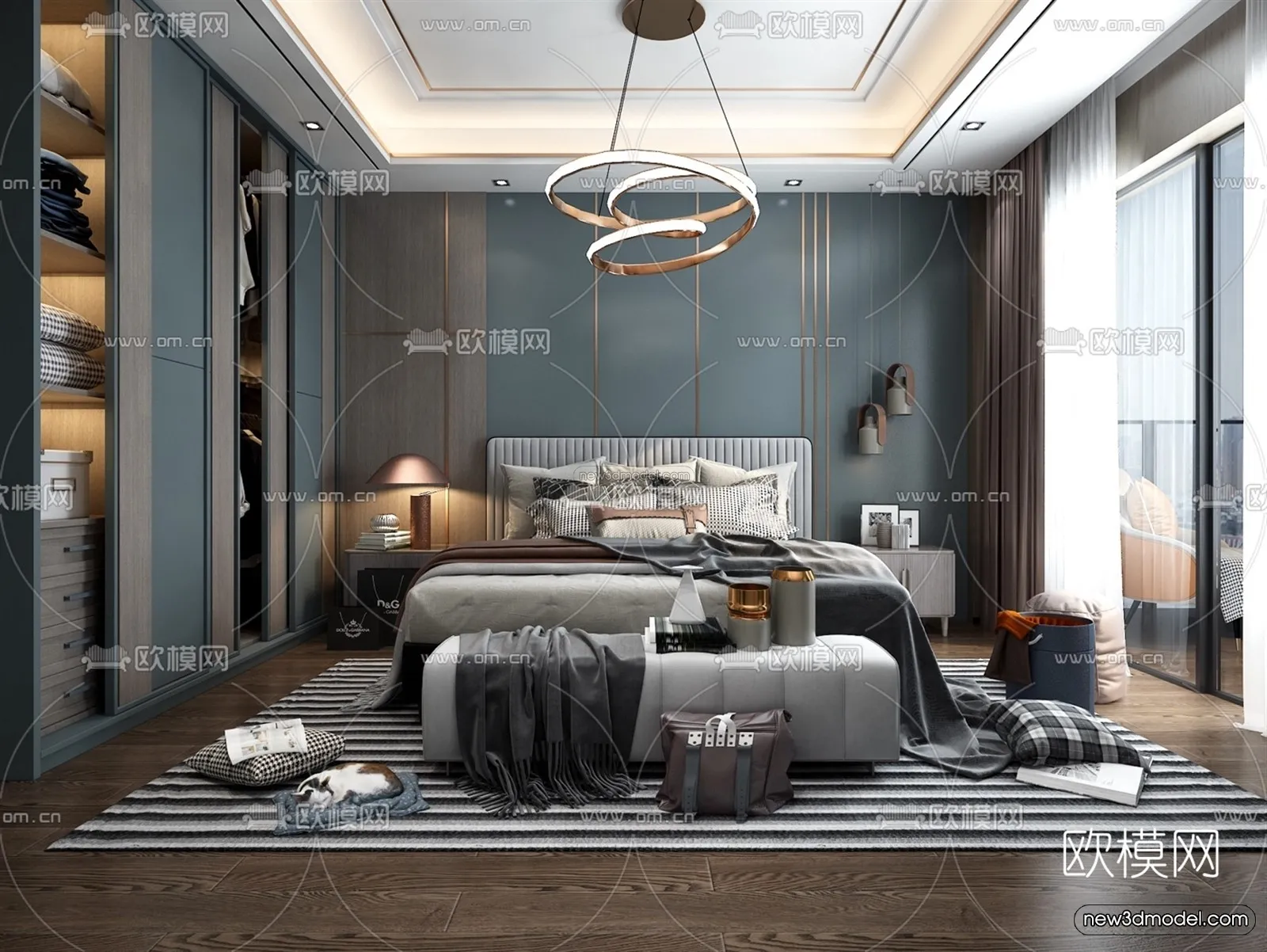 Luxury Style Interior 3D Blocks – Bedroom 3D Model – 207 – VRAY