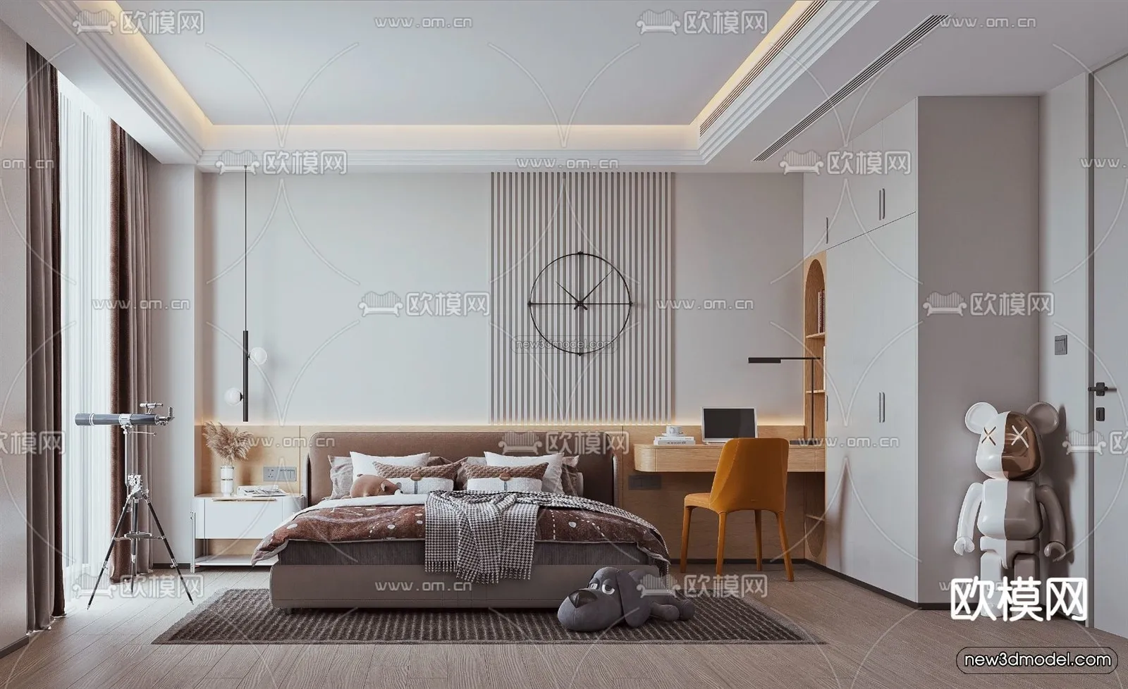 Luxury Style Interior 3D Blocks – Bedroom 3D Model – 220 – VRAY