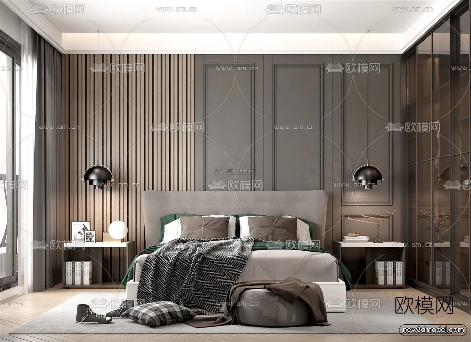 Luxury Style Interior 3D Blocks – Bedroom 3D Model – 227 – VRAY
