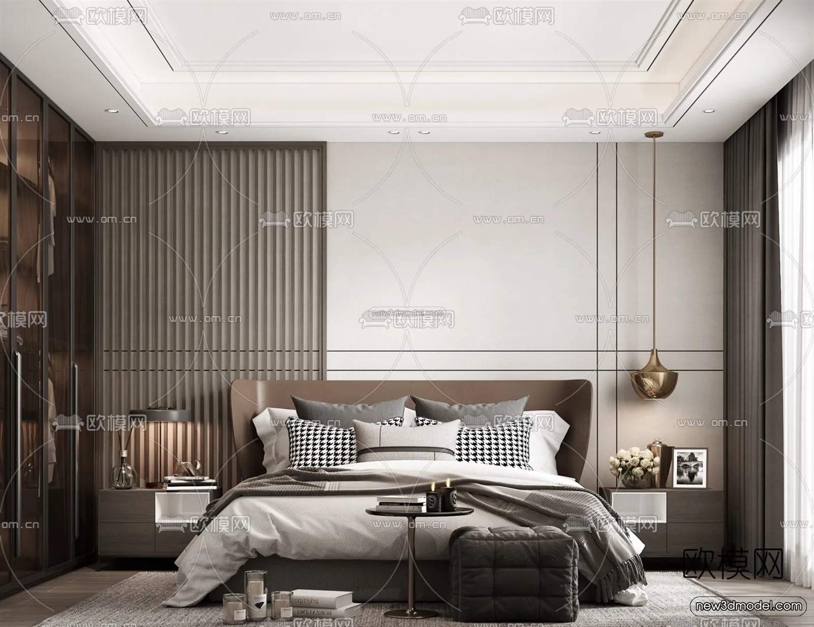 Luxury Style Interior 3D Blocks – Bedroom 3D Model – 229 – VRAY