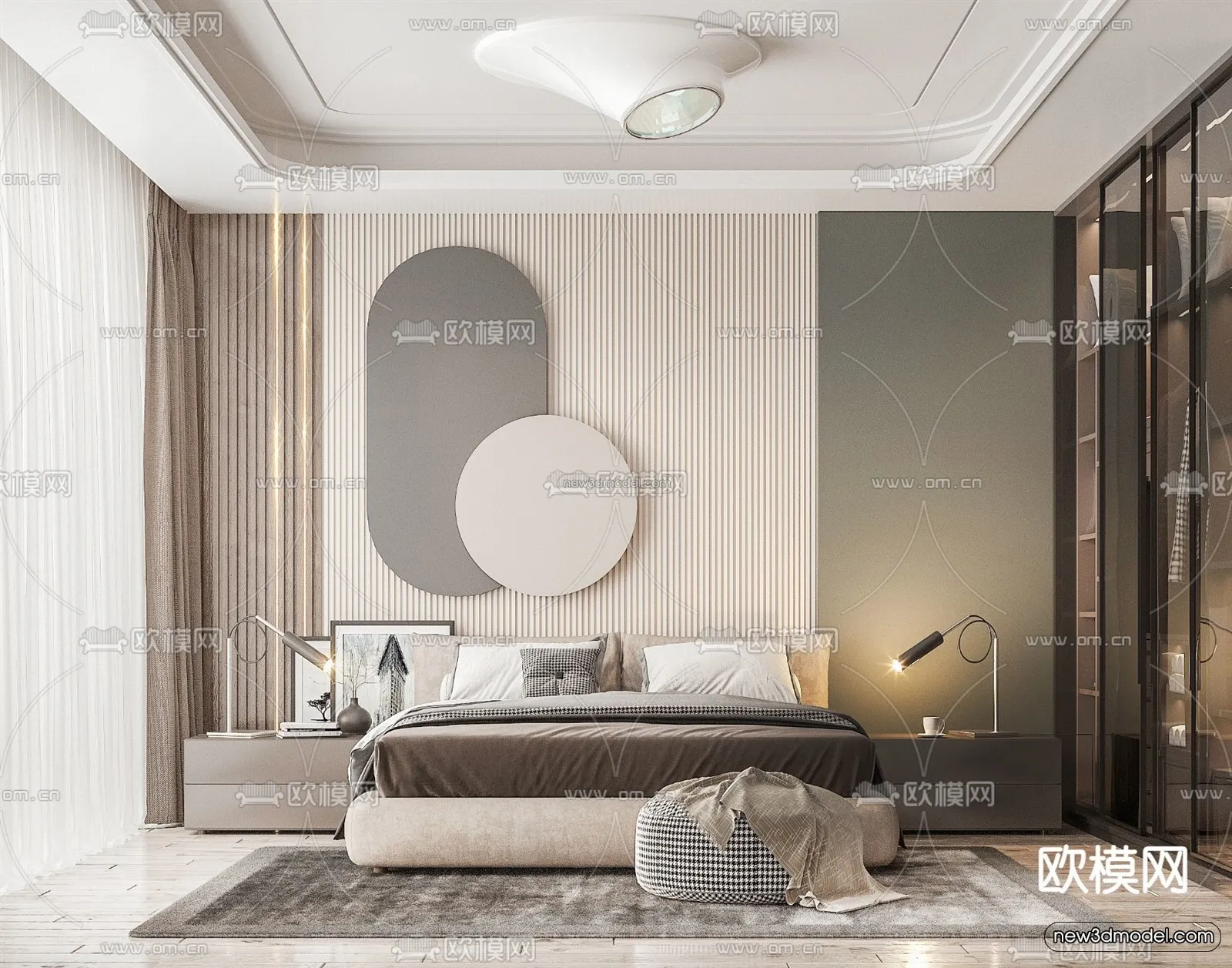 Luxury Style Interior 3D Blocks – Bedroom 3D Model – 230 – VRAY