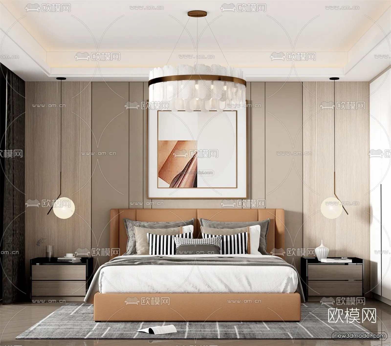 Luxury Style Interior 3D Blocks – Bedroom 3D Model – 241 – VRAY