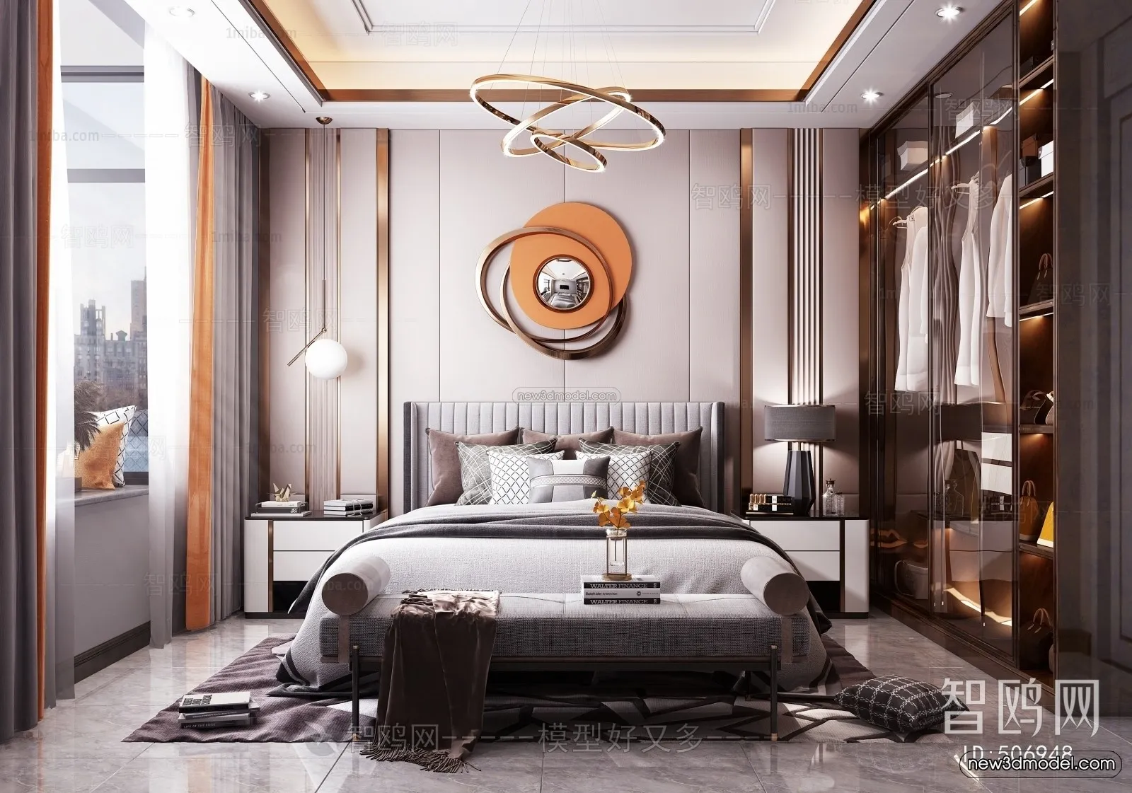 Luxury Style Interior 3D Blocks – Bedroom 3D Model – 247 – VRAY