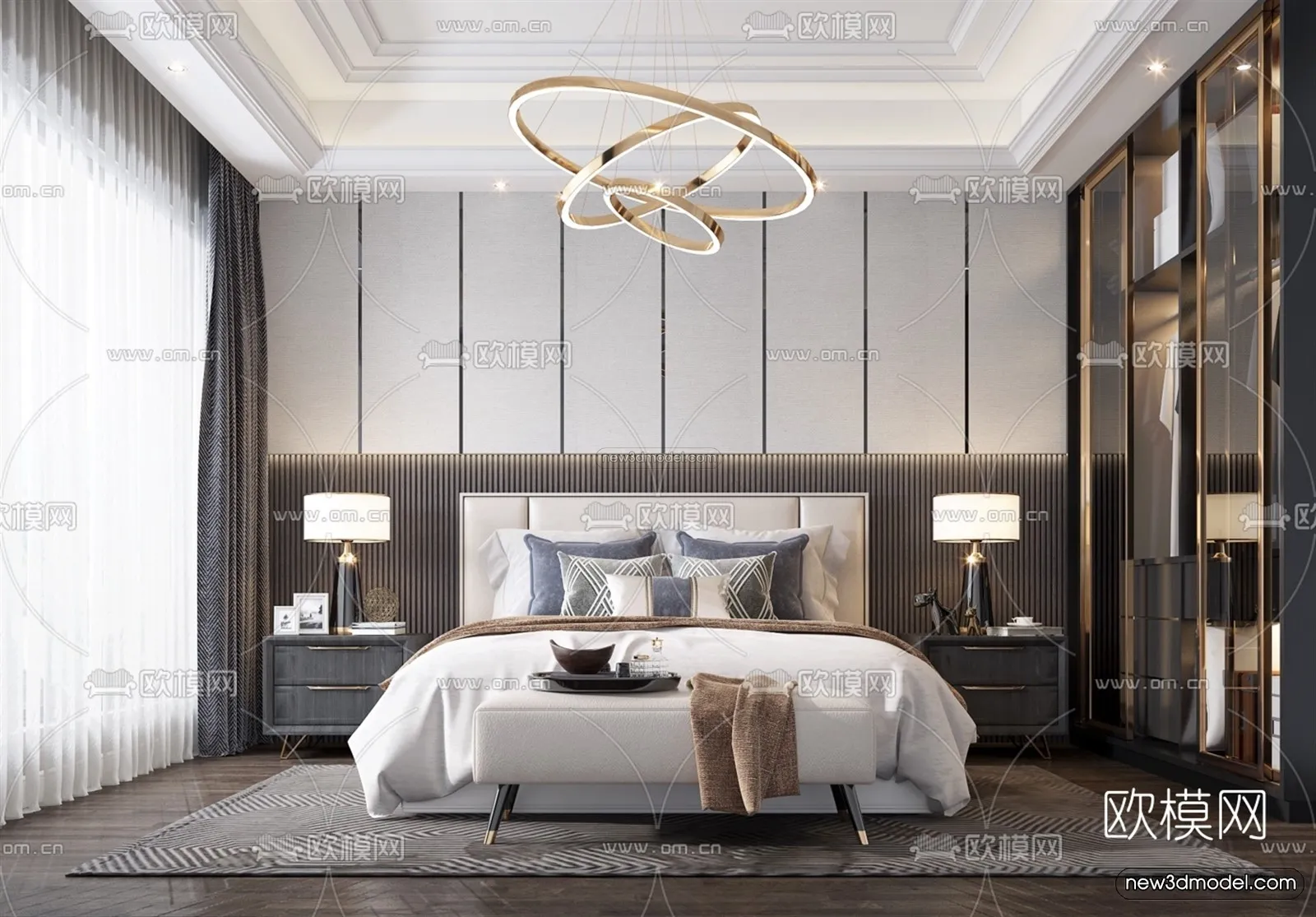 Luxury Style Interior 3D Blocks – Bedroom 3D Model – 248 – VRAY
