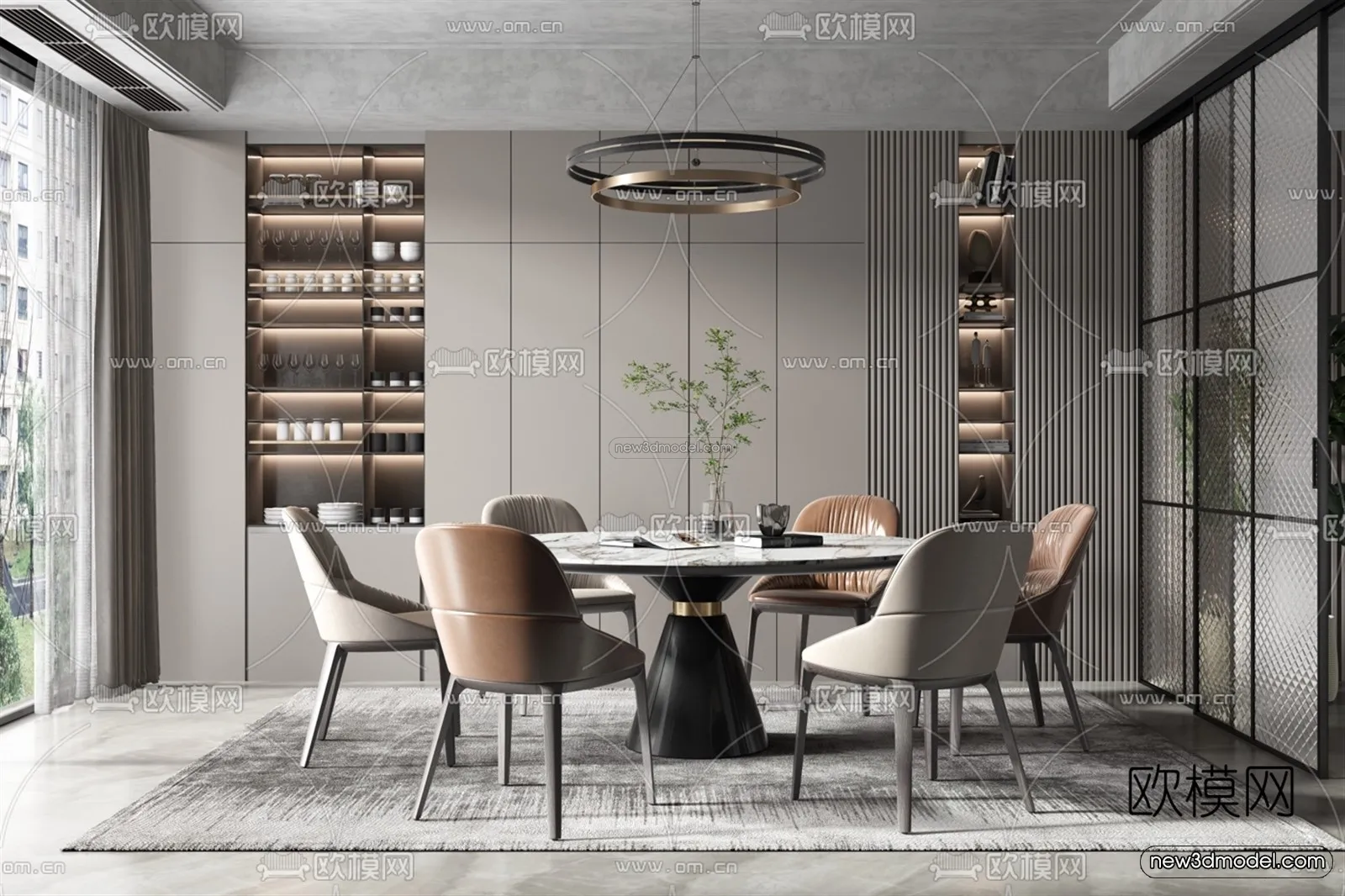 Luxury Style Interior 3D Blocks – Dining Room 3D Model – 189 – VRAY Luxury Style Interior 3D Blocks – Dining Room 3D Model – 189 – VRAY