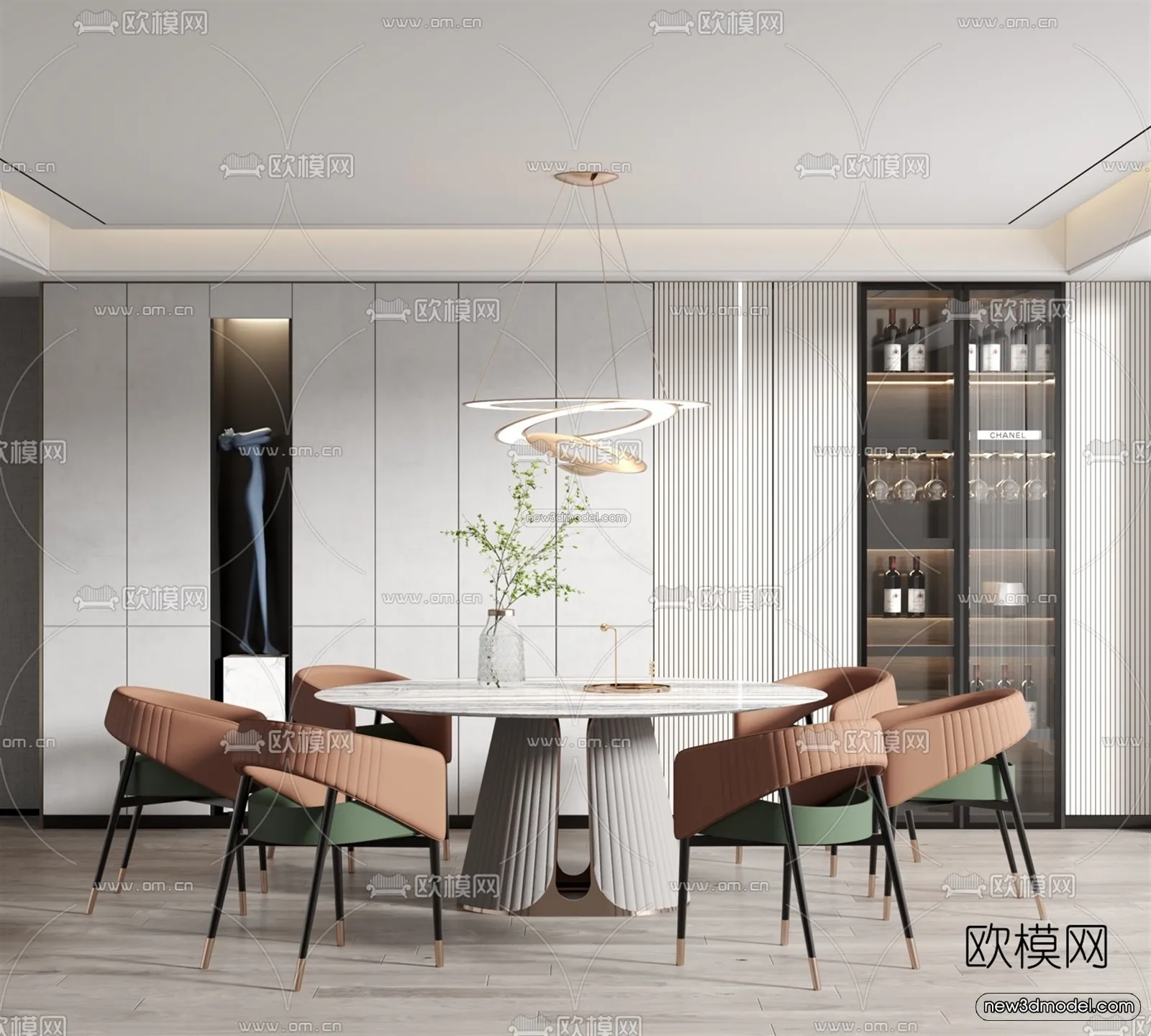Luxury Style Interior 3D Blocks – Dining Room 3D Model – 191 – VRAY Luxury Style Interior 3D Blocks – Dining Room 3D Model – 191 – VRAY