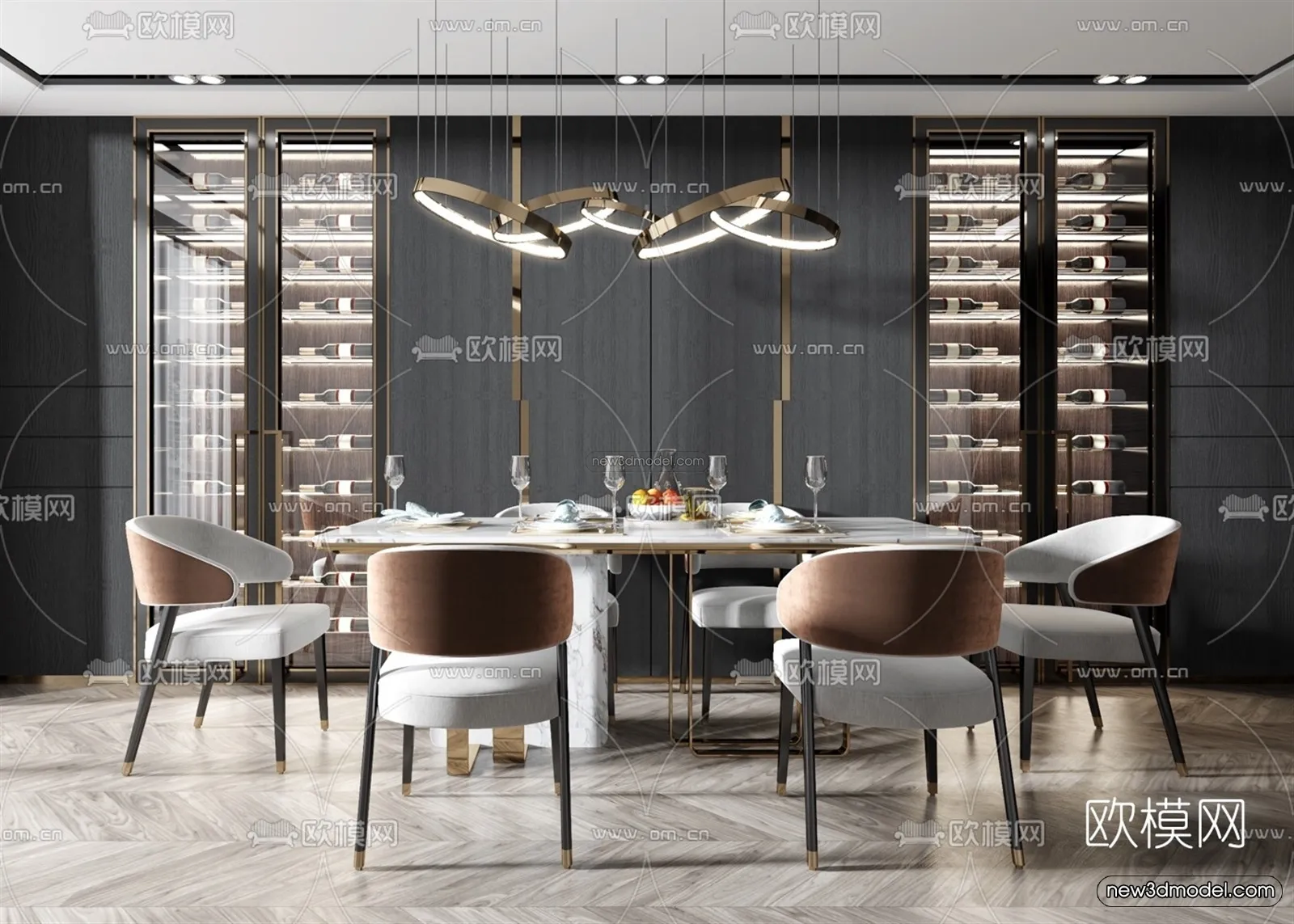 Luxury Style Interior 3D Blocks – Dining Room 3D Model – 197 – VRAY Luxury Style Interior 3D Blocks – Dining Room 3D Model – 197 – VRAY
