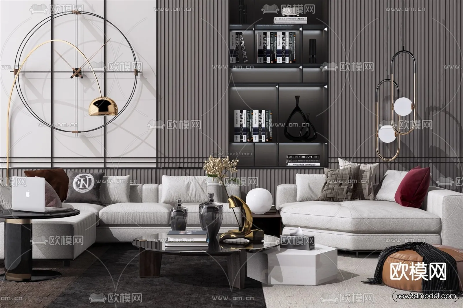 Luxury Style Interior 3D Blocks – Living Room 3D Model – 013 – VRAY