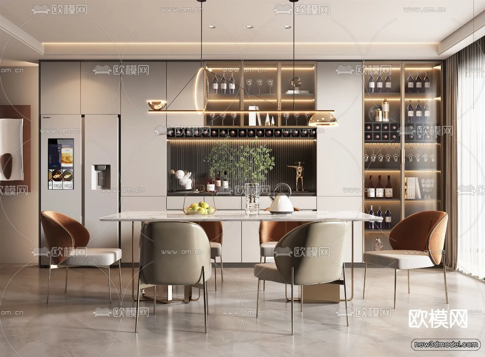 Luxury Style Interior 3D Blocks – Living Room 3D Model – 055 – VRAY