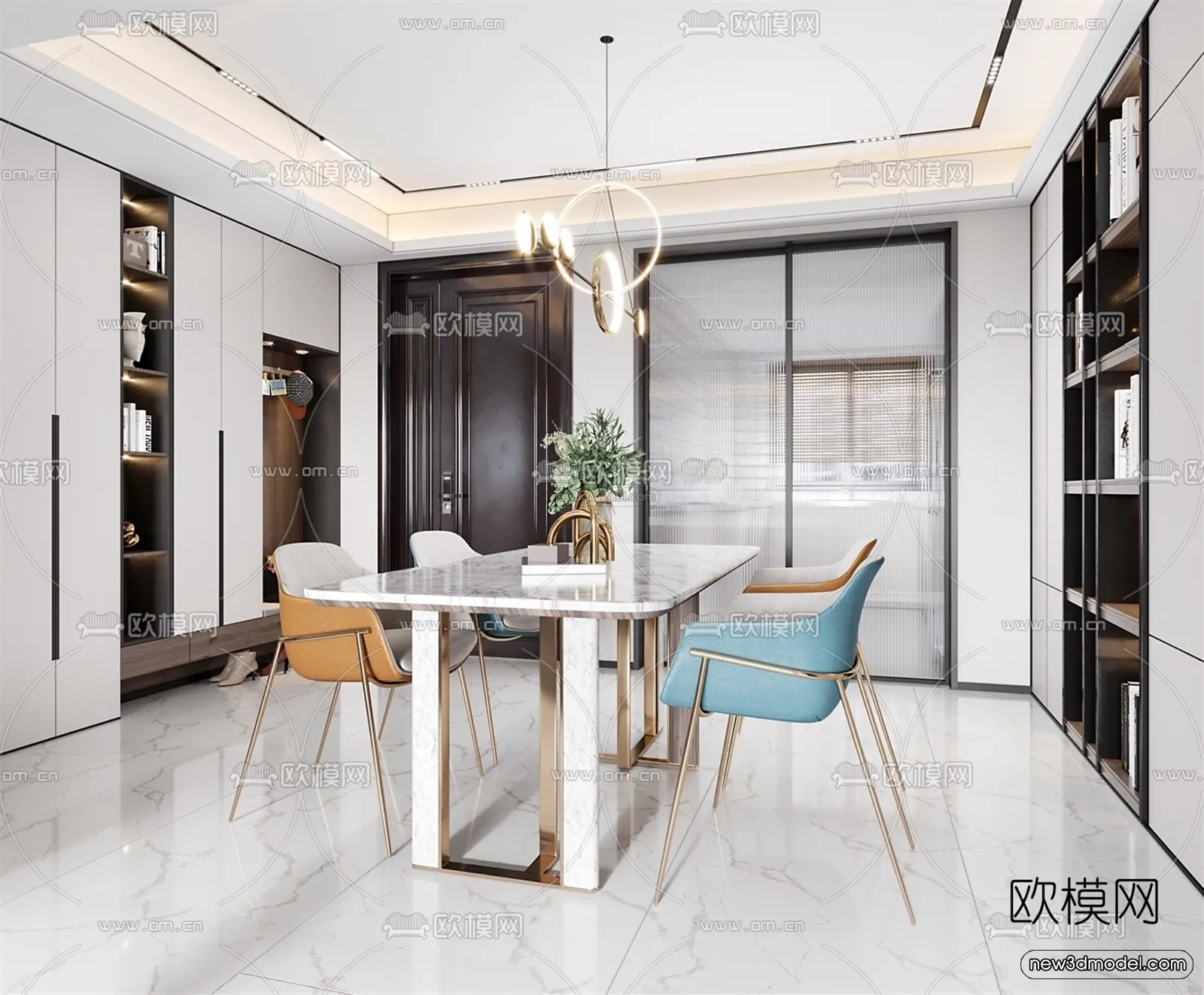 Luxury Style Interior 3D Blocks – Living Room 3D Model – 068 – VRAY