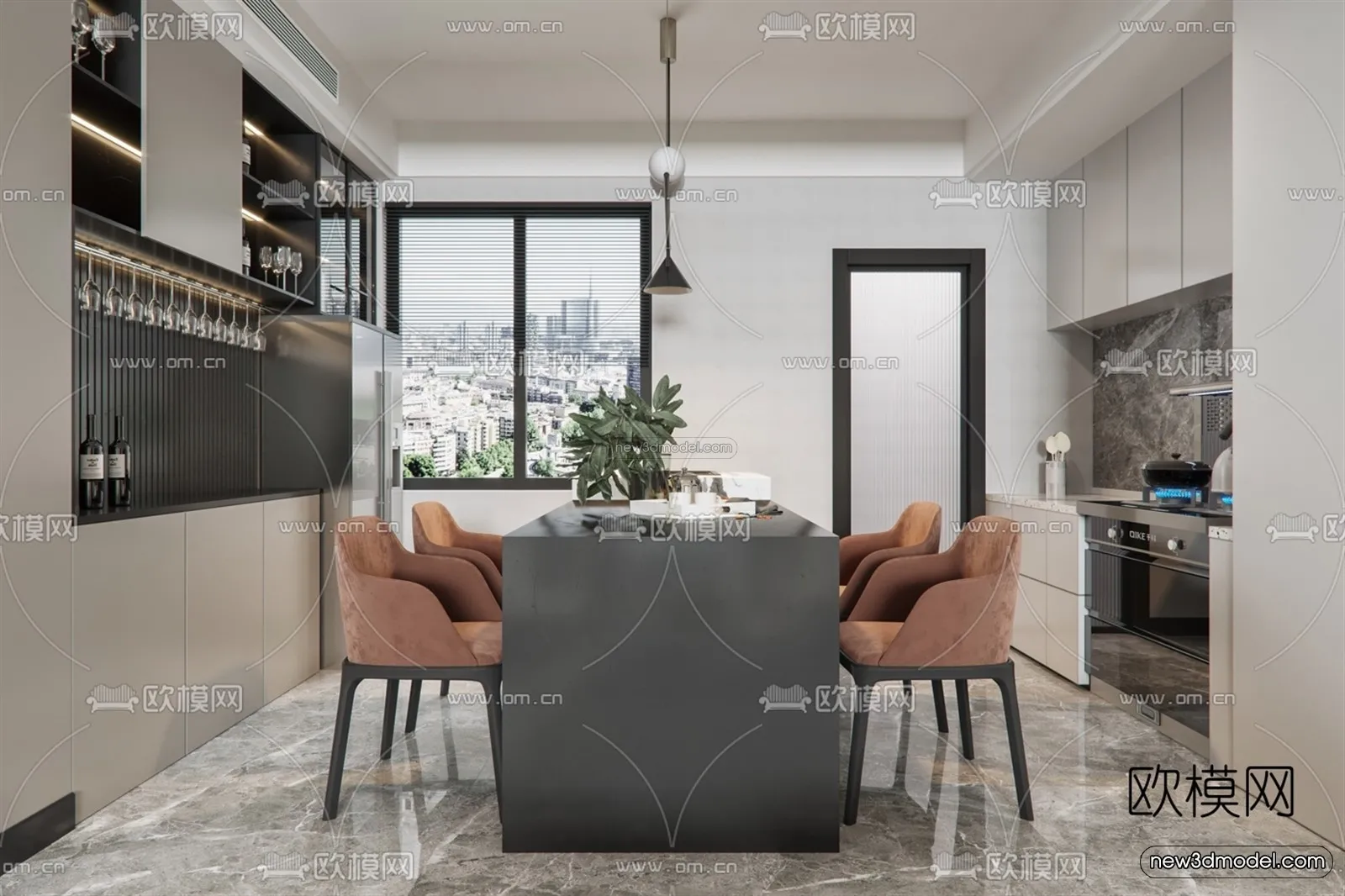 Luxury Style Interior 3D Blocks – Living Room 3D Model – 075 – VRAY