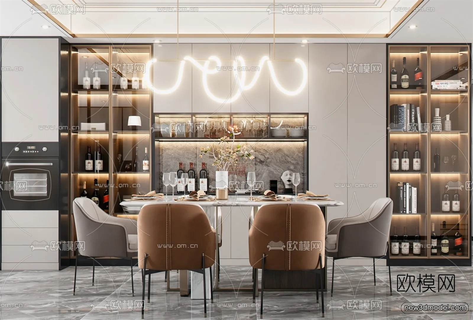 Luxury Style Interior 3D Blocks – Living Room 3D Model – 084 – VRAY