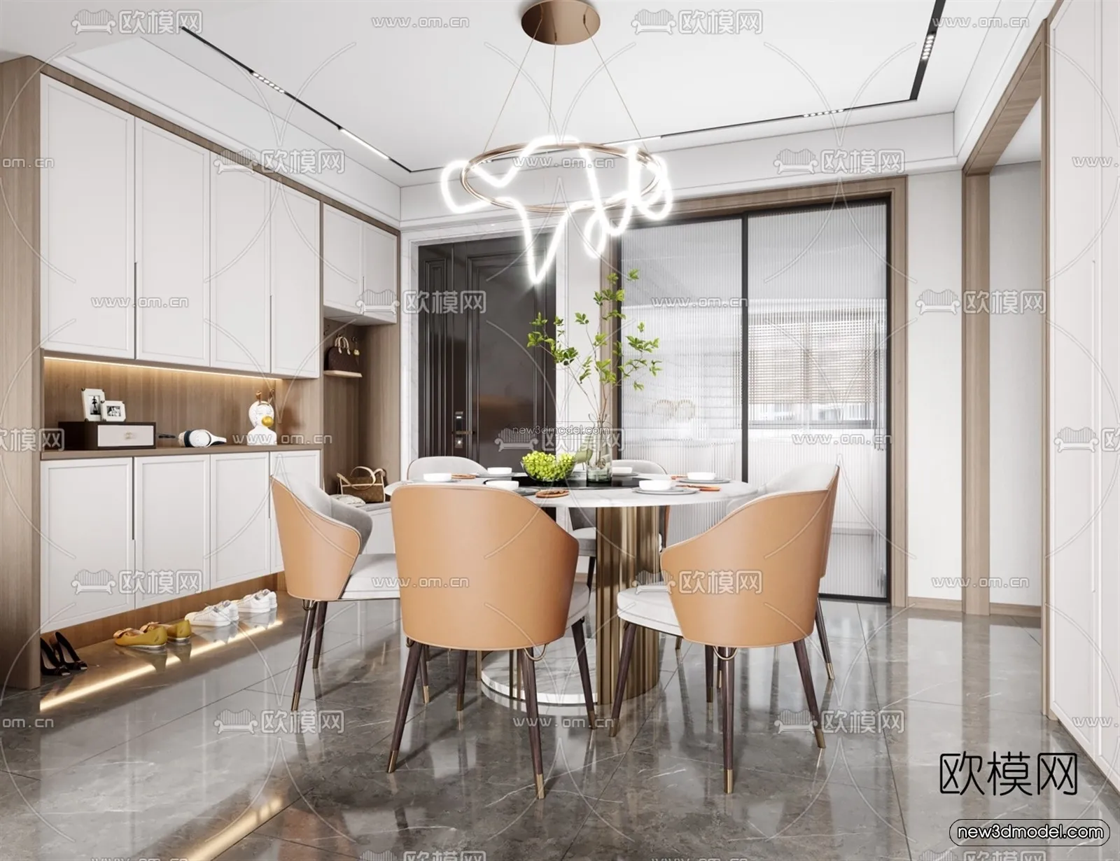 Luxury Style Interior 3D Blocks – Living Room 3D Model – 140 – VRAY