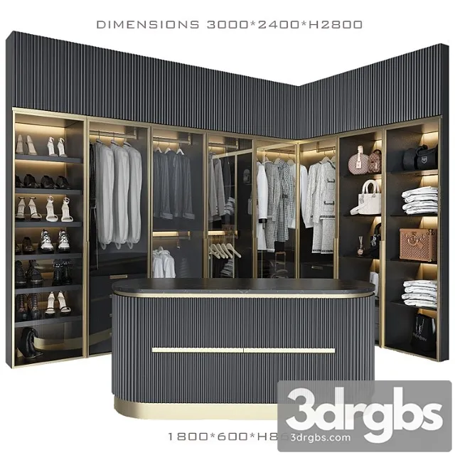 Luxury Wardrobe 3 1 3D Model Download