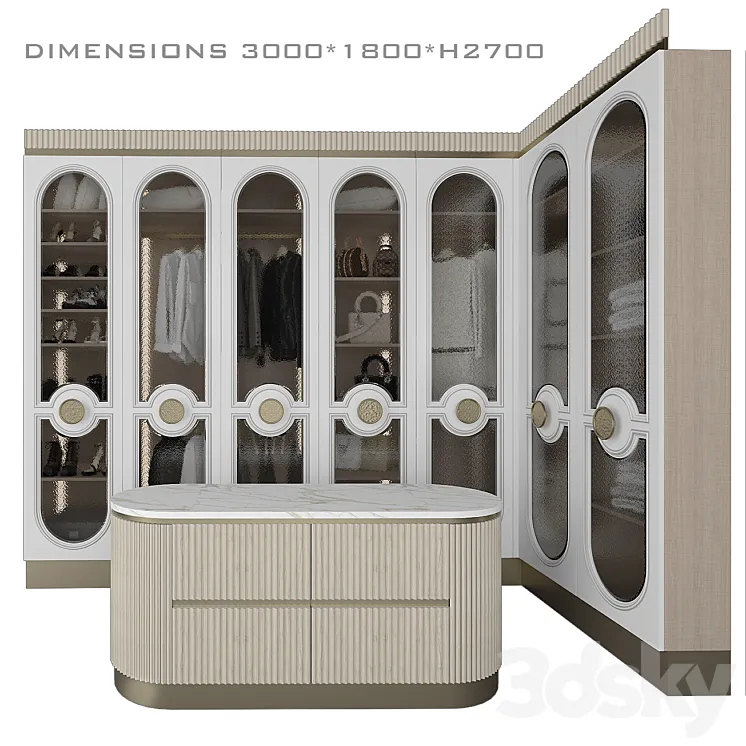 Luxury Wardrobe_4 3D Model Free Download