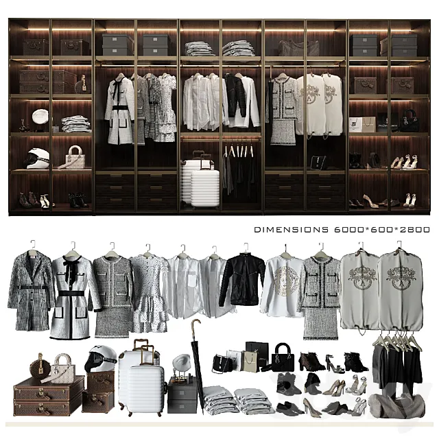 Luxury Wardrobe_part1 3DModel