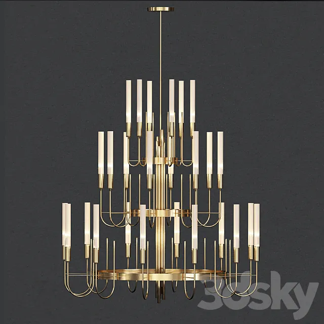 Luxxu Gala Suspension Chandelier 3D Model