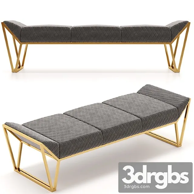 Luxxu Prisma Ottoman Luxury Bench 3D Model Download