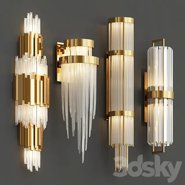 Luxxu Wall Lamps 2 3D Model Luxxu Wall Lamps 2 3D Model