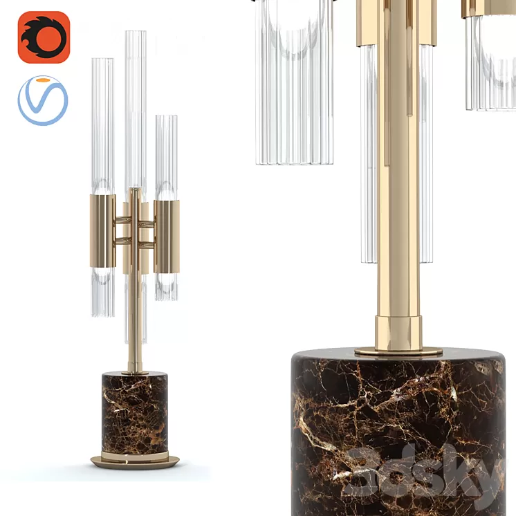 Luxxu Waterfall Table Lamp 3D Model