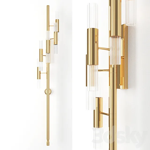 luxxu waterfall torch wall 3D Model