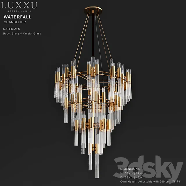 LUXXY Waterfall Chandelier 3DModel LUXXY Waterfall Chandelier 3DModel