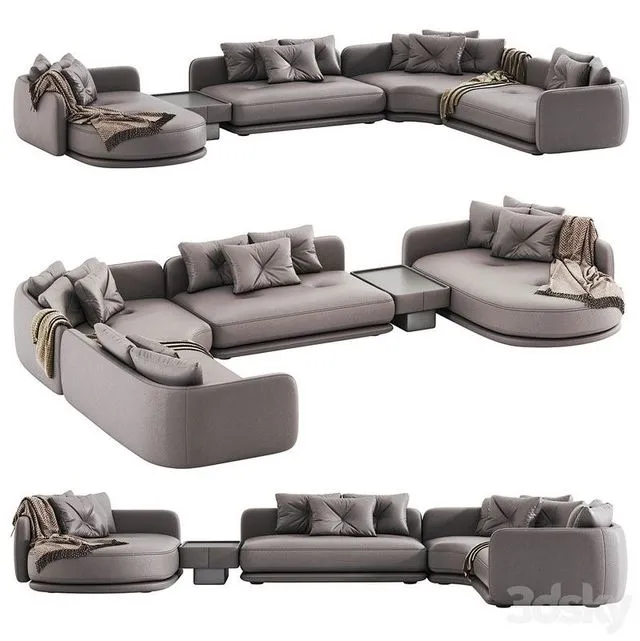 Luzaro Rage Sectional Sofa 3D Model Luzaro Rage Sectional Sofa 3D Model