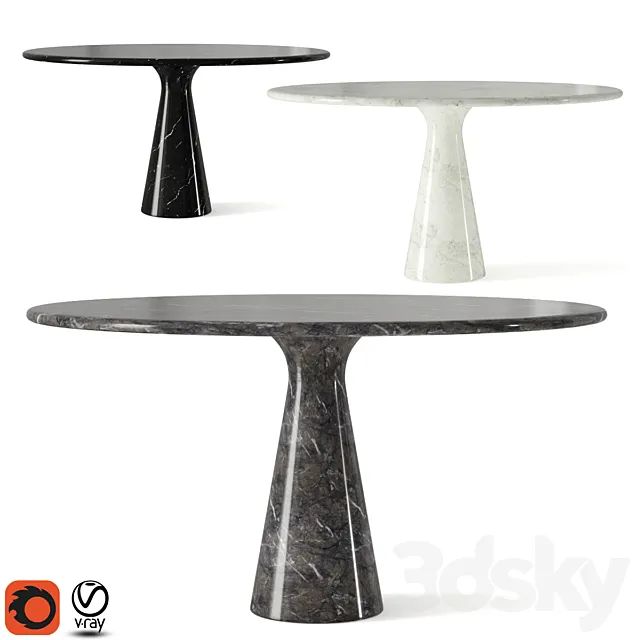 M Table 3D Model M Table 3D Model