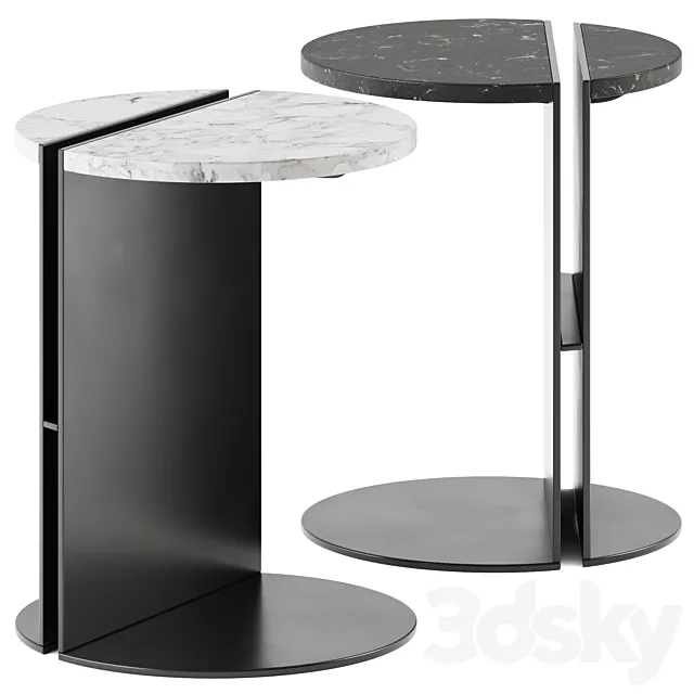 Maami Home HALF CALACATTA VIOLA Marble Side Tables 3D Model