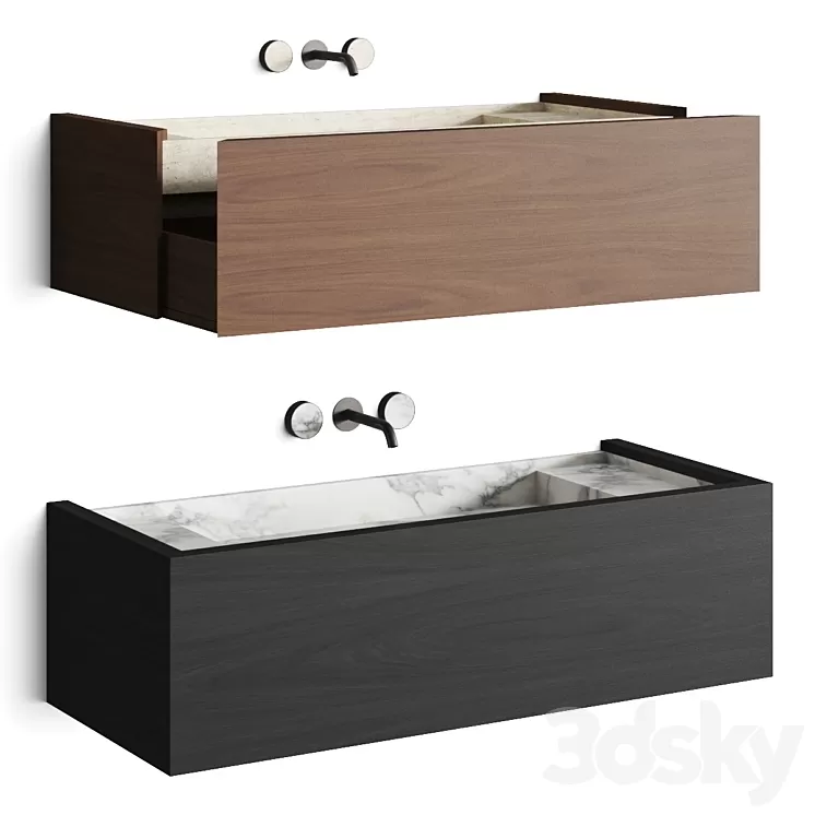 Maami Home Navagio Washbasin & Salvatori Spaghetti Tap 3D Model Free Download