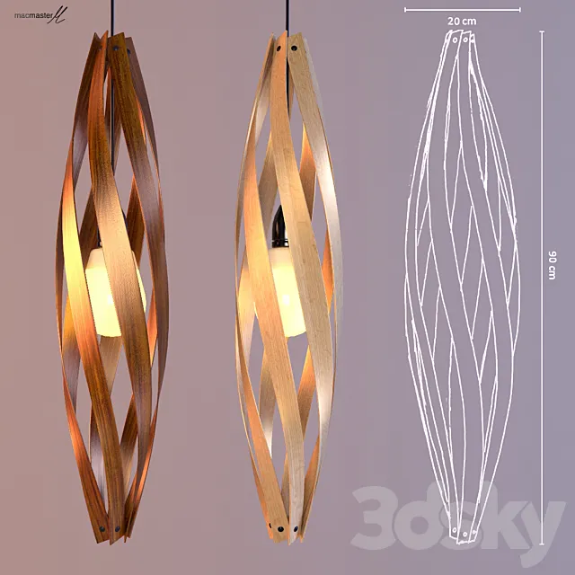 Macmaster Cocoon pendant M 3D Model Macmaster Cocoon pendant M 3D Model