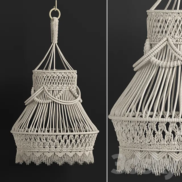 macrame chandelier 01 3D Model