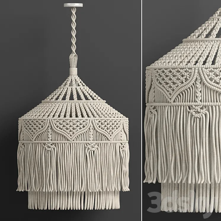 macrame chandelier 05 3D Model Free Download