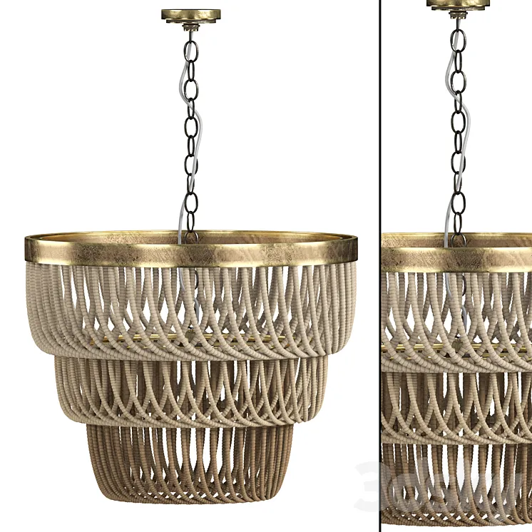 macrame chandelier 09 3D Model Free Download