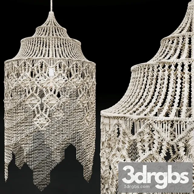 Macrame chandelier 2 3D Model Download Macrame chandelier 2 3D Model Download