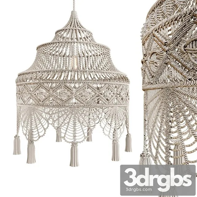 Macrame Chandelier 3 3D Model Download Macrame Chandelier 3 3D Model Download