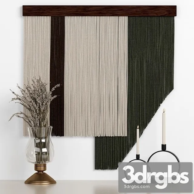 Macrame Decor Set 02 3D Model Download