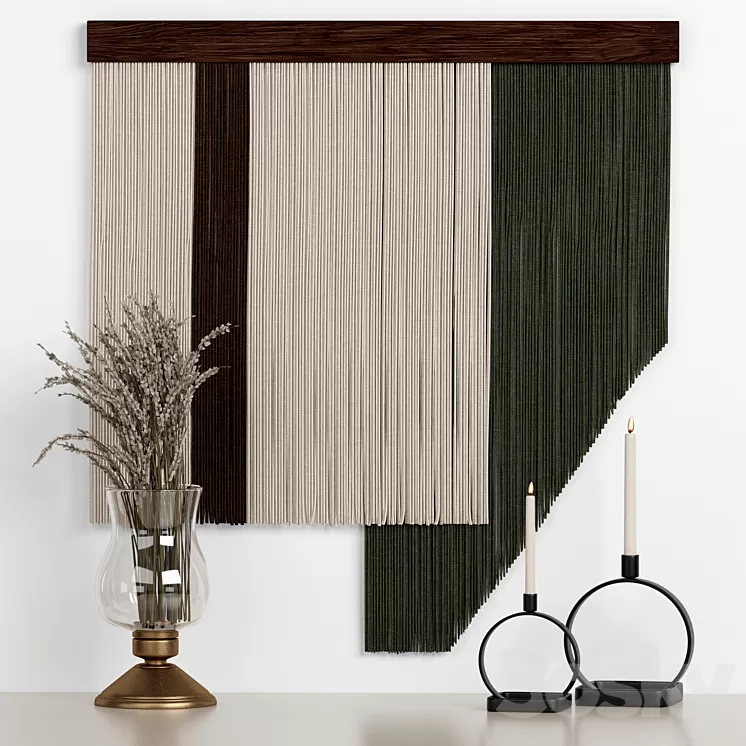 macrame decor set 02 3D Model