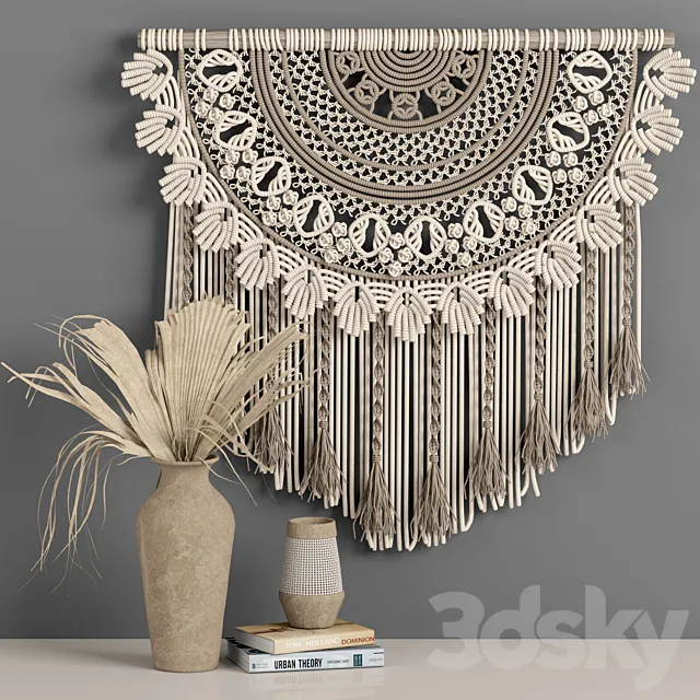 macrame decor set 06 3DModel