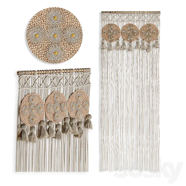 Macrame decorative panel_2 3DModel Macrame decorative panel_2 3DModel