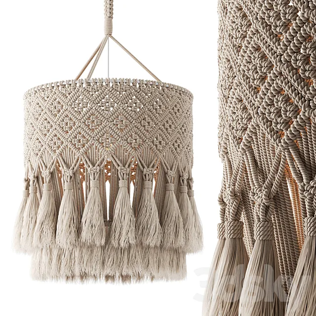 MACRAME Pendant Light 01 3D Model