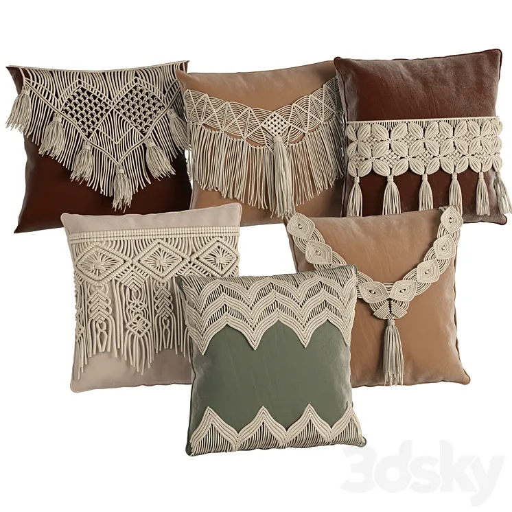 macrame pillow set 07 3D Model Free Download macrame pillow set 07 3D Model Free Download