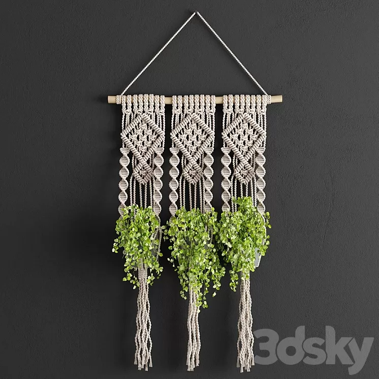 Macrame Planter 3D Model Macrame Planter 3D Model