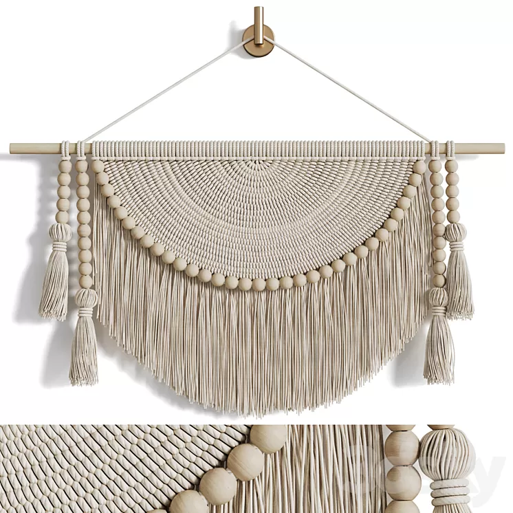 Macrame Wall Hanging 3D Model Free Download Macrame Wall Hanging 3D Model Free Download