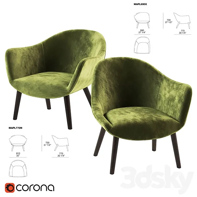 Mad Chair velvet 3DModel Mad Chair velvet 3DModel