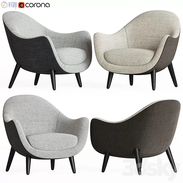 Mad Queen Armchair Poliform 3D Model