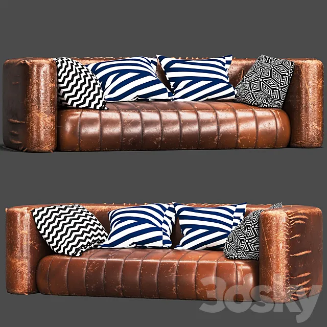 Maddox leather sofa 3DModel