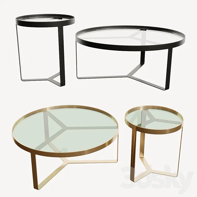 Made Aula coffe tables 3D Model
