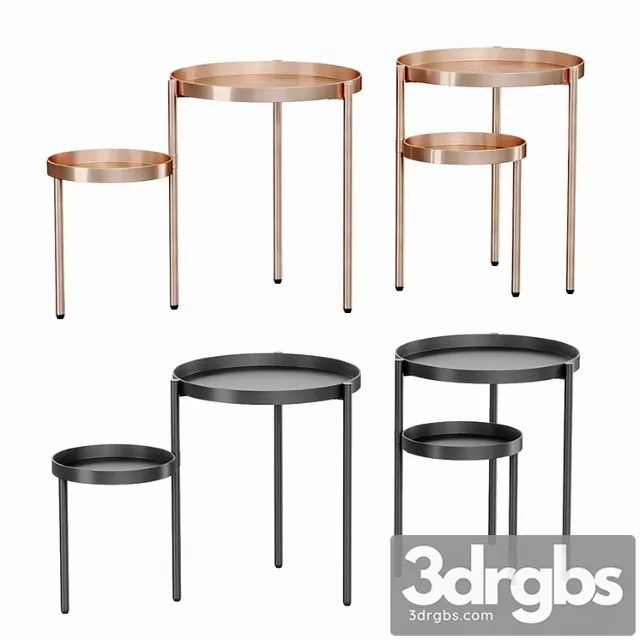 Made essentials alana two tier bedside 2 3D Model Download