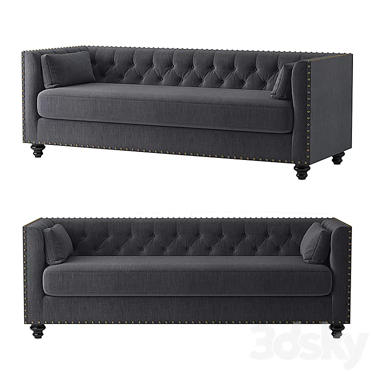 Madeline Chesterfield 3 Seater Sofa. Brosa Furniture. 3D Model Madeline Chesterfield 3 Seater Sofa. Brosa Furniture. 3D Model
